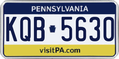 PA license plate KQB5630