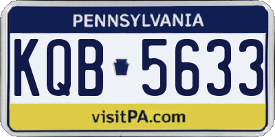PA license plate KQB5633