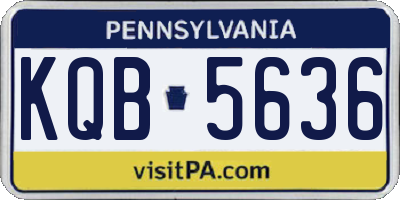 PA license plate KQB5636