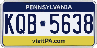 PA license plate KQB5638
