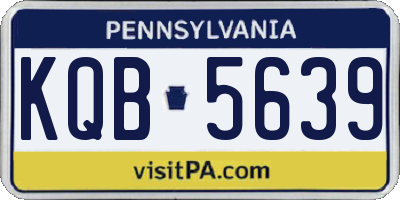 PA license plate KQB5639