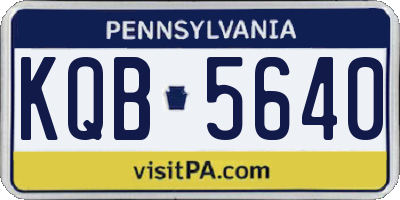 PA license plate KQB5640