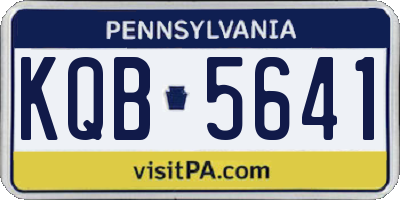 PA license plate KQB5641
