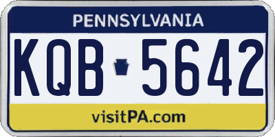 PA license plate KQB5642