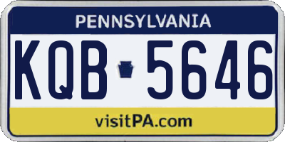 PA license plate KQB5646