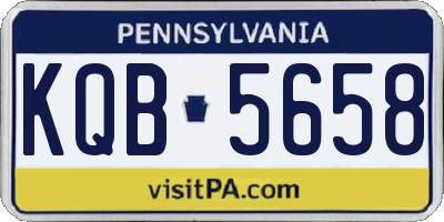 PA license plate KQB5658