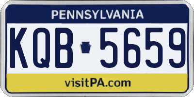 PA license plate KQB5659