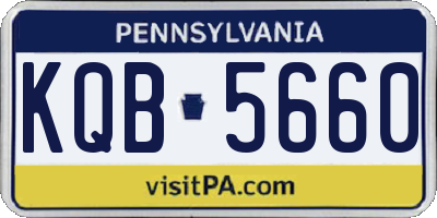 PA license plate KQB5660