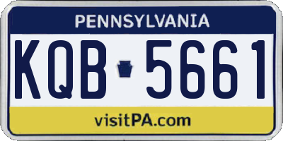 PA license plate KQB5661