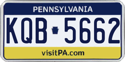 PA license plate KQB5662