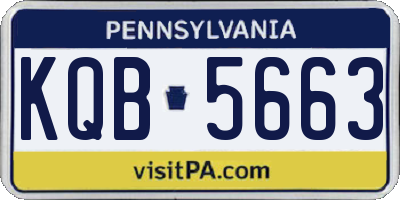 PA license plate KQB5663