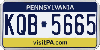 PA license plate KQB5665