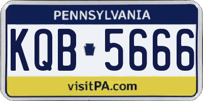 PA license plate KQB5666