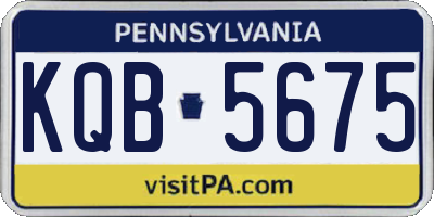PA license plate KQB5675