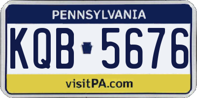 PA license plate KQB5676