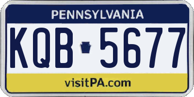 PA license plate KQB5677