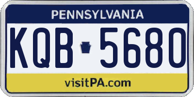 PA license plate KQB5680