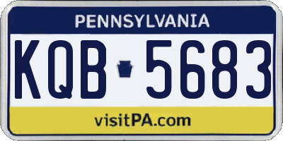 PA license plate KQB5683
