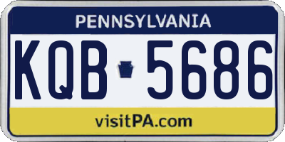 PA license plate KQB5686