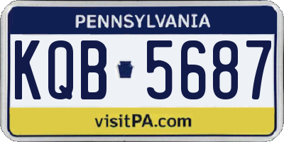 PA license plate KQB5687