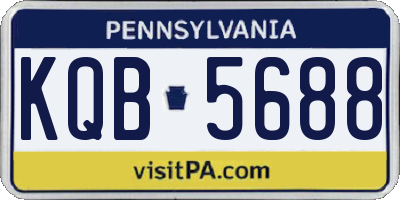 PA license plate KQB5688