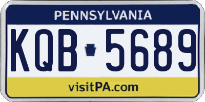 PA license plate KQB5689