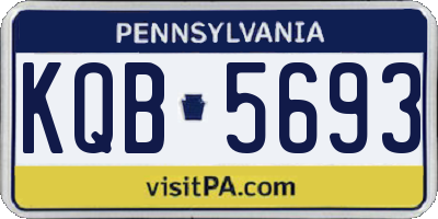 PA license plate KQB5693