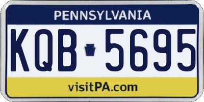 PA license plate KQB5695