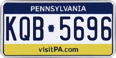 PA license plate KQB5696