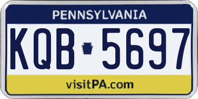 PA license plate KQB5697