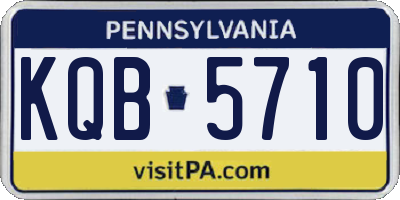 PA license plate KQB5710