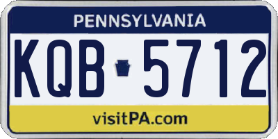 PA license plate KQB5712