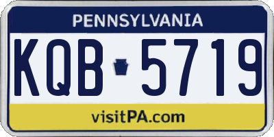 PA license plate KQB5719