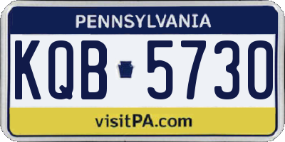 PA license plate KQB5730