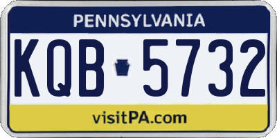 PA license plate KQB5732