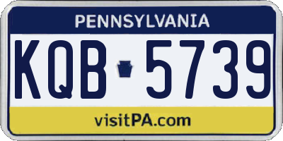 PA license plate KQB5739