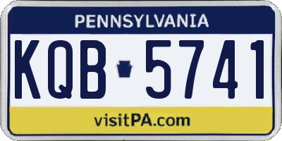 PA license plate KQB5741