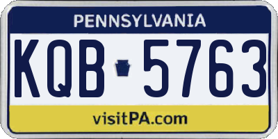 PA license plate KQB5763