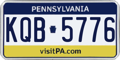PA license plate KQB5776