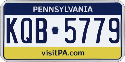PA license plate KQB5779