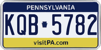 PA license plate KQB5782