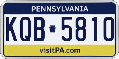 PA license plate KQB5810