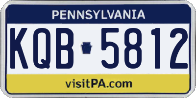 PA license plate KQB5812