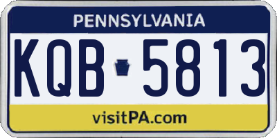 PA license plate KQB5813