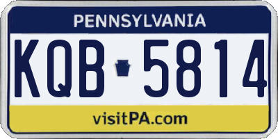 PA license plate KQB5814