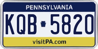 PA license plate KQB5820