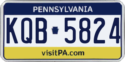 PA license plate KQB5824