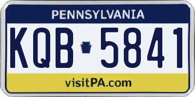 PA license plate KQB5841