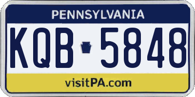 PA license plate KQB5848