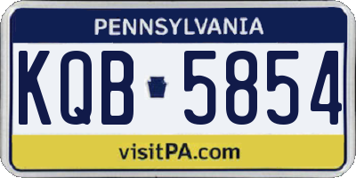 PA license plate KQB5854